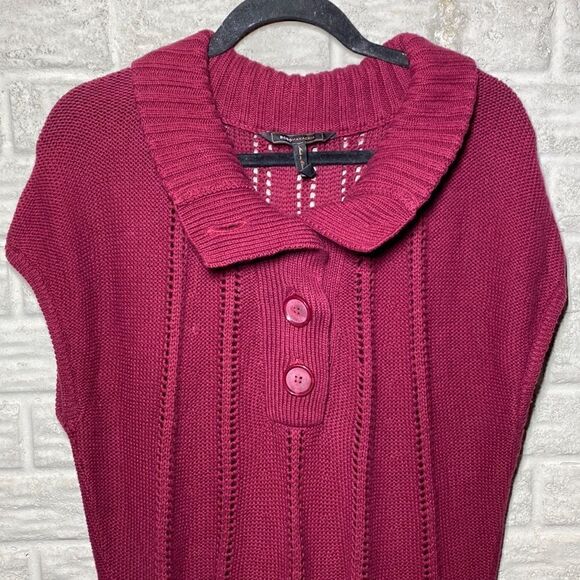 MSRP $138 BCBGMaxAzria Wool Pointelle Knit Sweater Women's Size Large - Picture 3 of 8